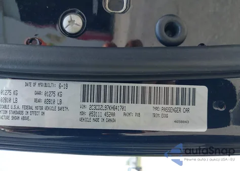 2019 Dodge Challenger Srt Hellcat Redeye Widebody from USA, damaged, VIN 2C3CDZL97KH641701